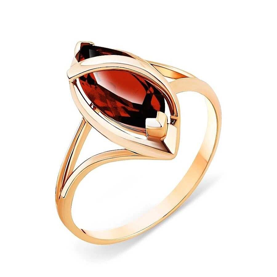 Ringe Zolotoy | Damen Ring 585 Rotgold Mit Granat