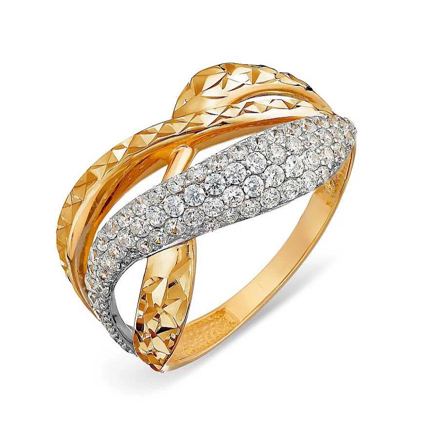 Ringe Zolotoy | Damen Ring 585 Rotgold Zirkonia Steine