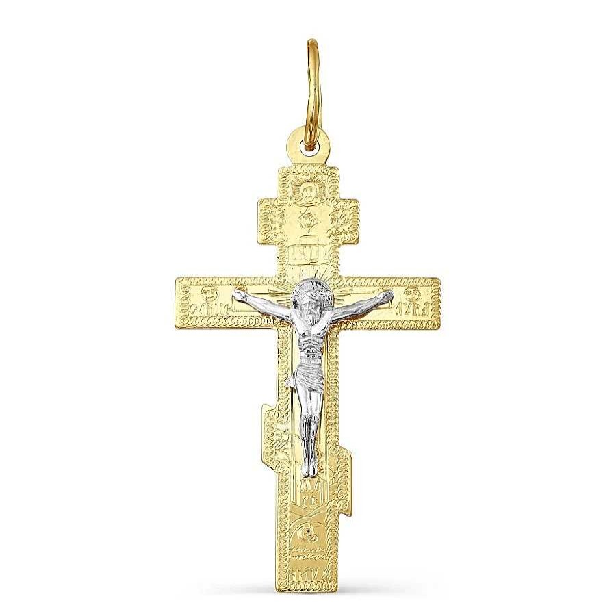 Kreuze Zolotoy | Kreuz Anh Nger 585 Gelbgold Mit Jesus