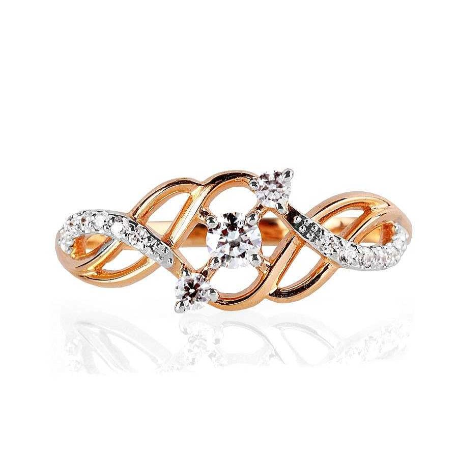 Ringe Zolotoy | Damen Ring Mit Zirkonia | 585 Rotgold