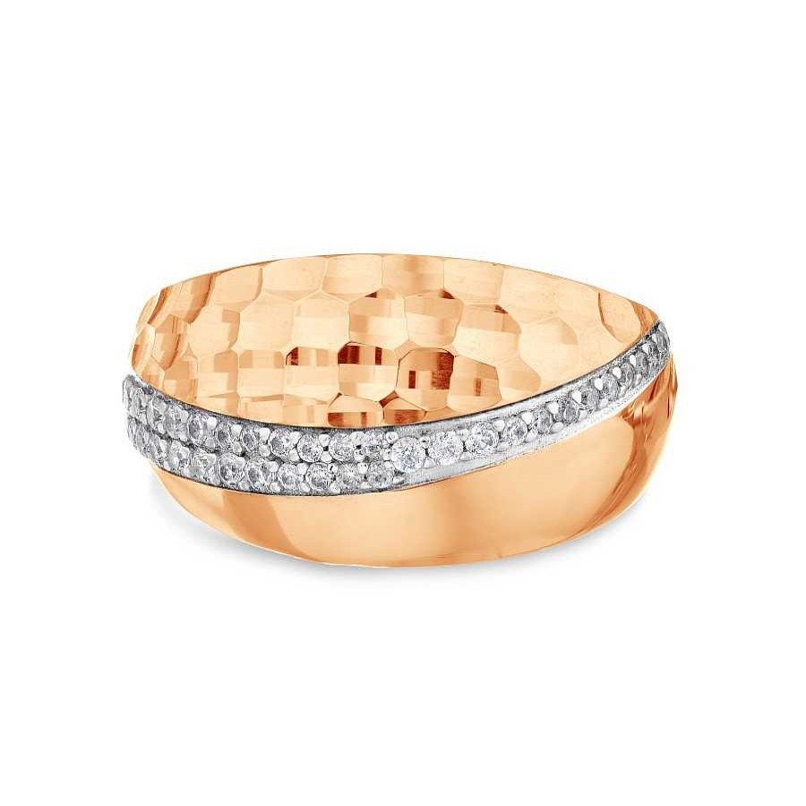 Ringe Zolotoy | Damen Ring Mit Zirkonia 585 Rotgold Diamantiert