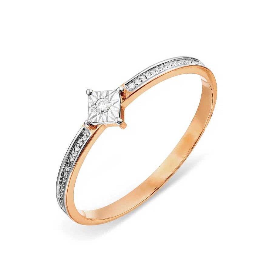 Ringe Zolotoy | Damen Ring Mit Brillant 585 Rotgold Diamantiert