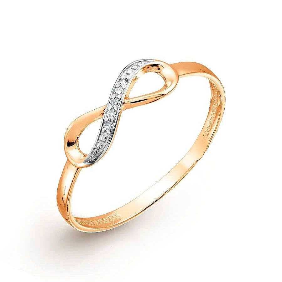 Ringe Zolotoy | Damen Ring 585 Rotgold Brillant Unendlichzeichen