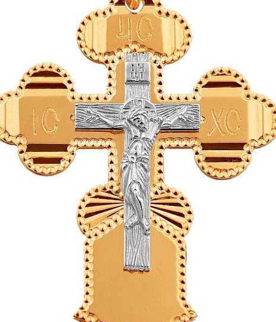 Kreuze Zolotoy | Kreuz Anh Nger Mit Diamantschliff 585 Rotgold