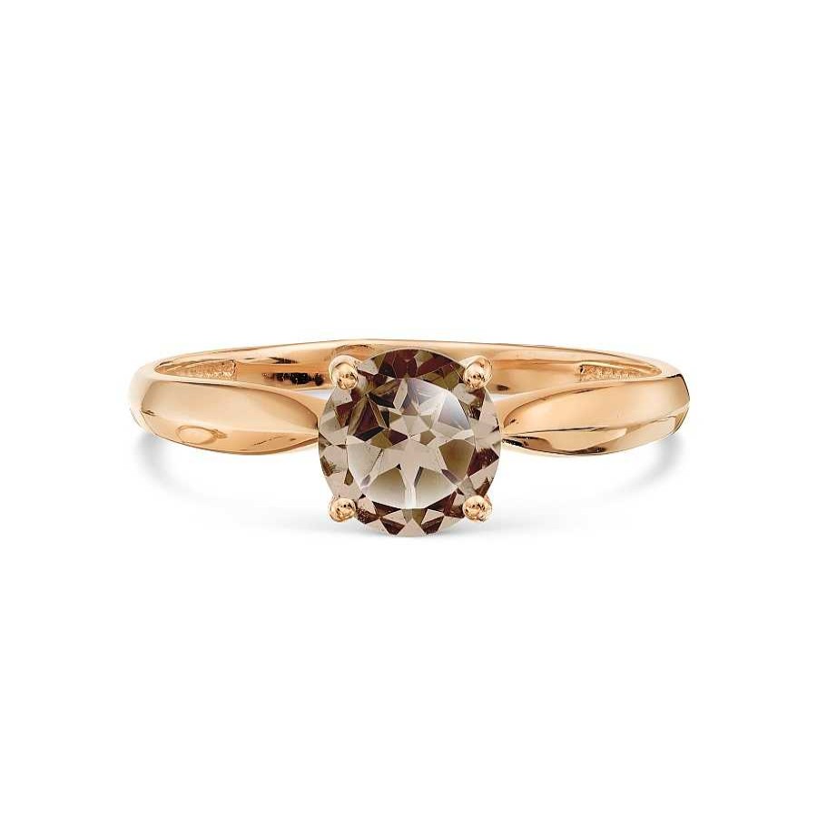 Ringe Zolotoy | Damen Ring 585Er Rotgold Rauchtopas