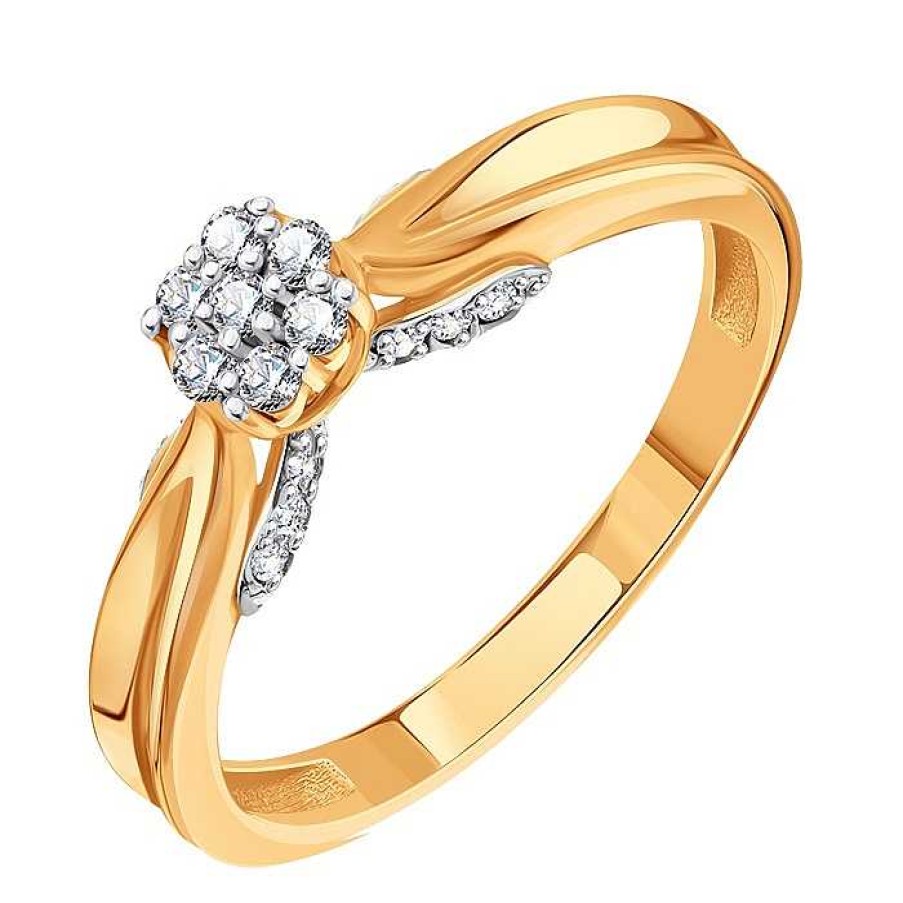 Ringe Zolotoy | Damen Ring 585 Rotgold Mit Brillant