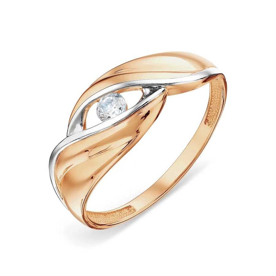 Ringe Zolotoy | Damen Ring 585 Rotgold Bicolor