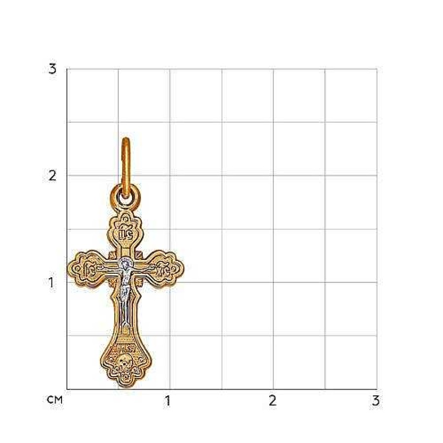 Kreuze Zolotoy | Anh Nger Kreuz Mit Jesus 585 Rotgold