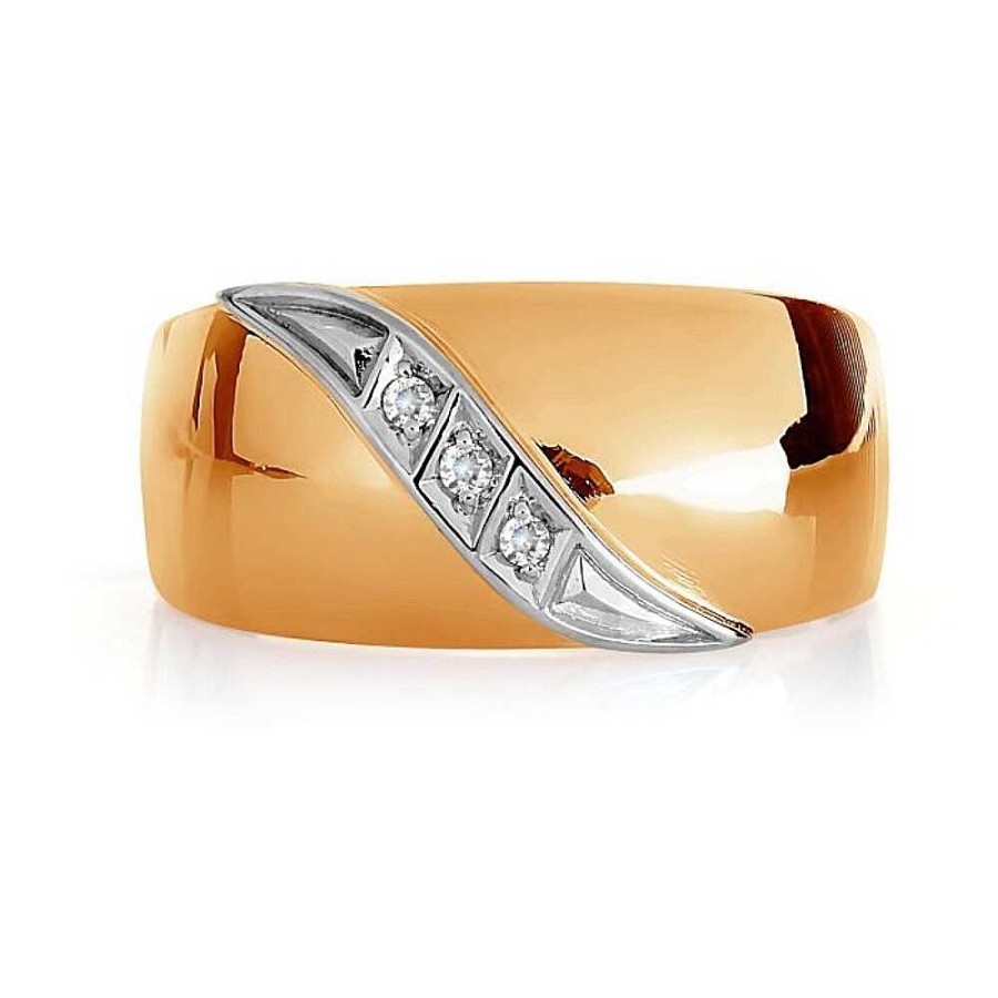 Ringe Zolotoy | Trauring Mit Zirkonia 585 Rotgold