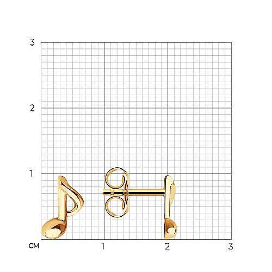 Ohrringe Zolotoy | Paar Ohrstecker 585 Rotgold