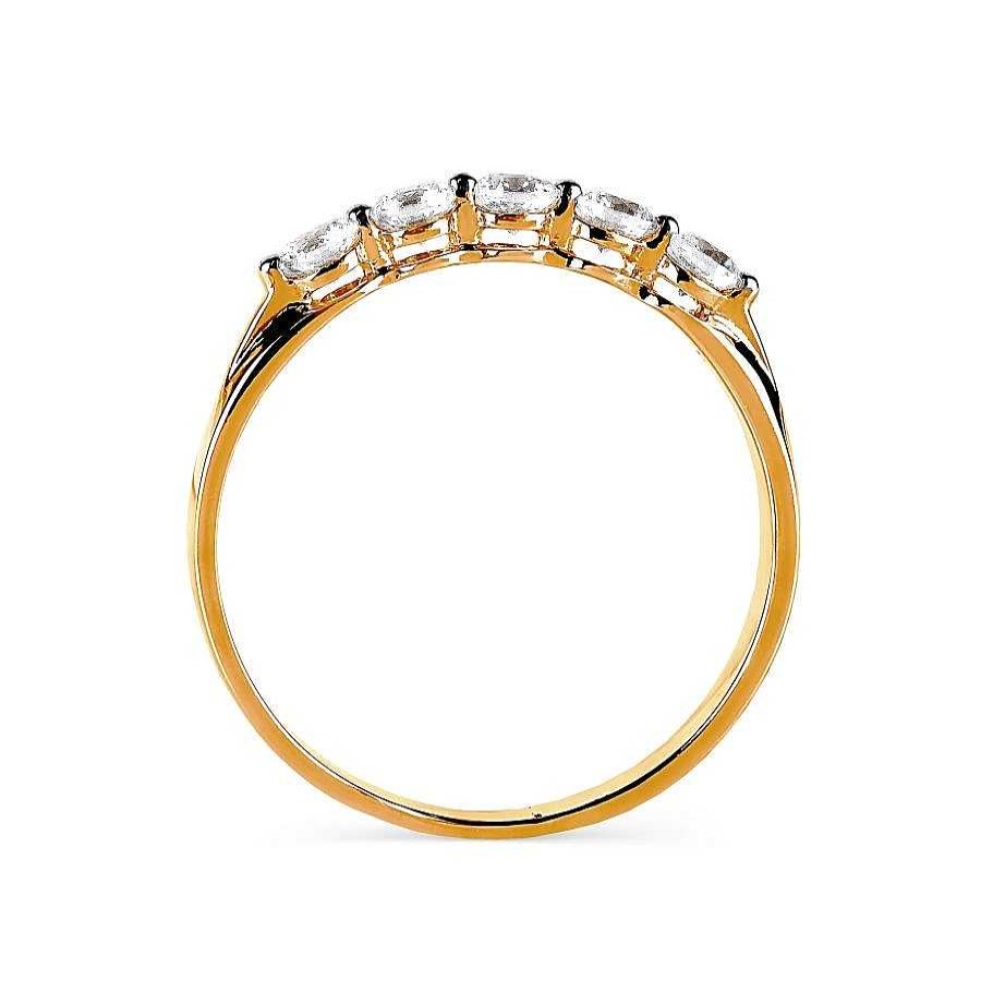 Ringe Zolotoy | Damen Ring 375 Rotgold Mit Zirkonia